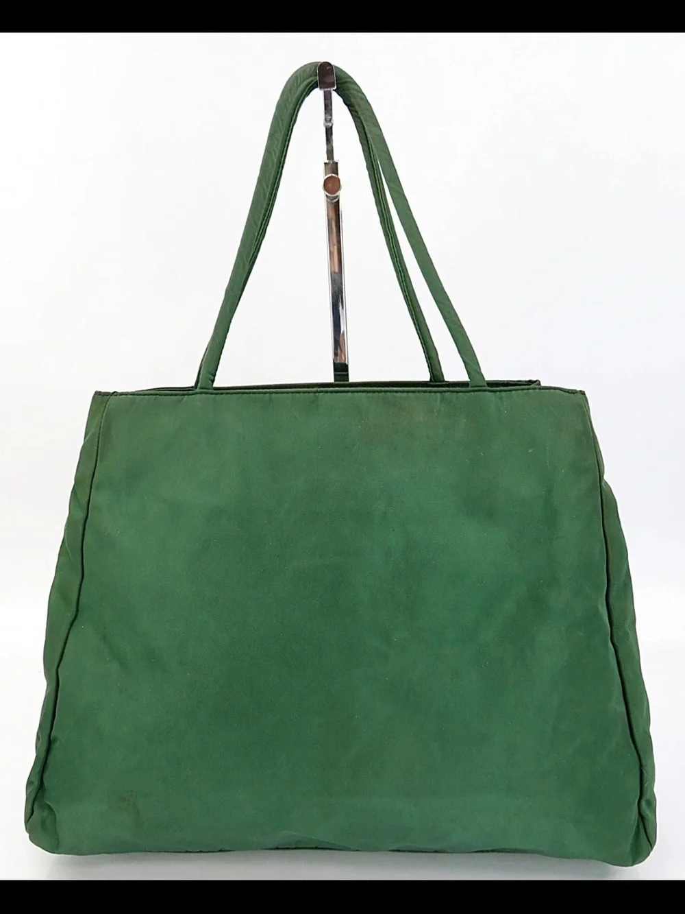 Prada Green Nylon Tote Bag